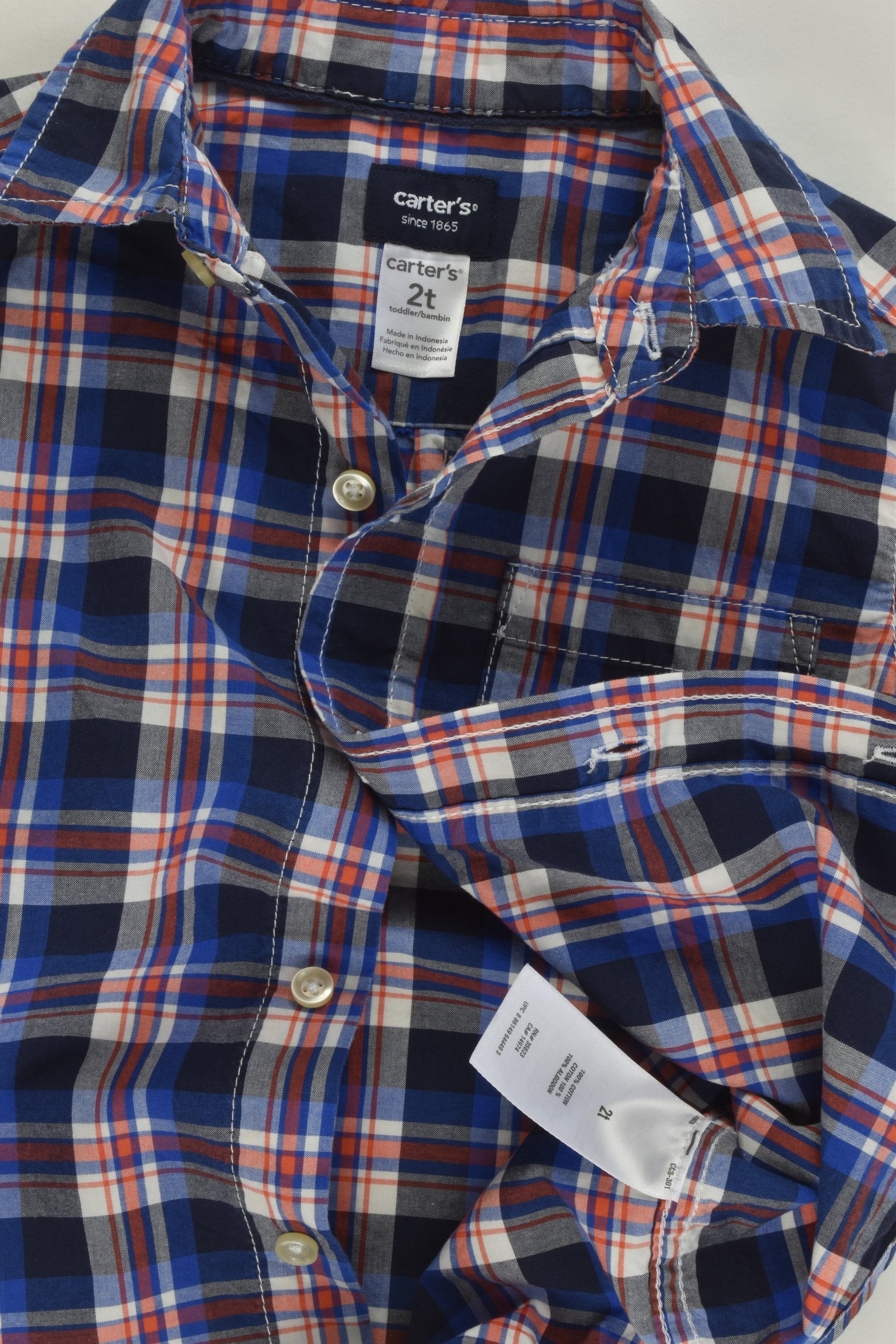 Carter's Size 2 Checked Shirt