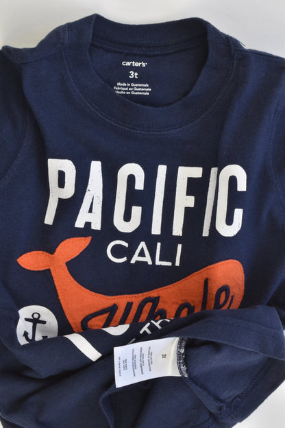 Carter's Size 3 'Whale Tours' T-shirt