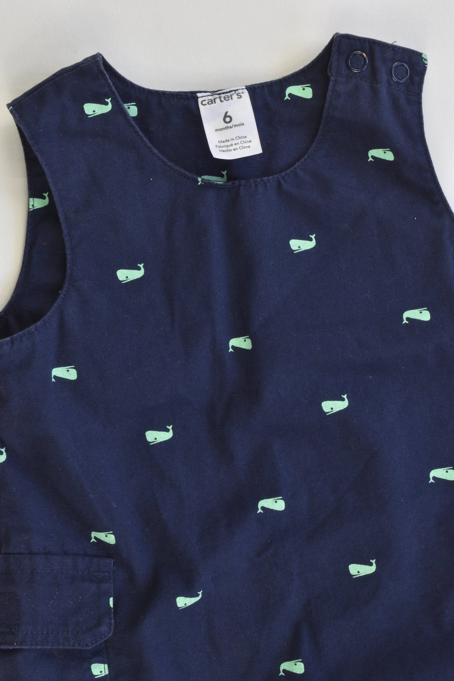 Carter's Size 6 months Short Whales Overalls
