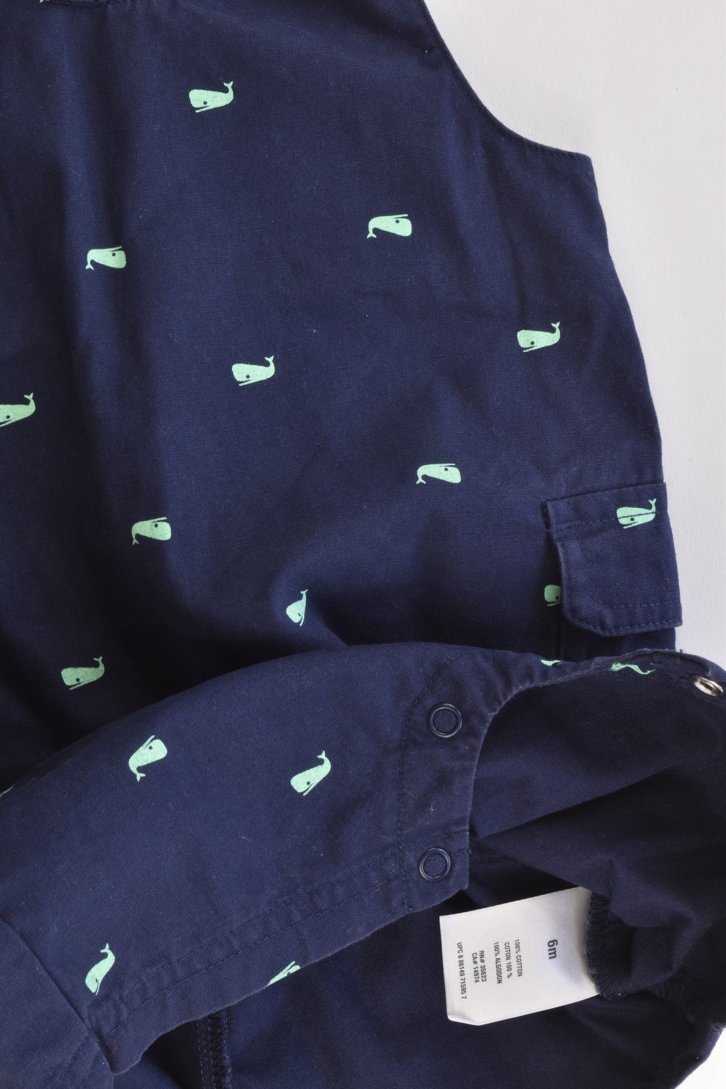 Carter's Size 6 months Short Whales Overalls