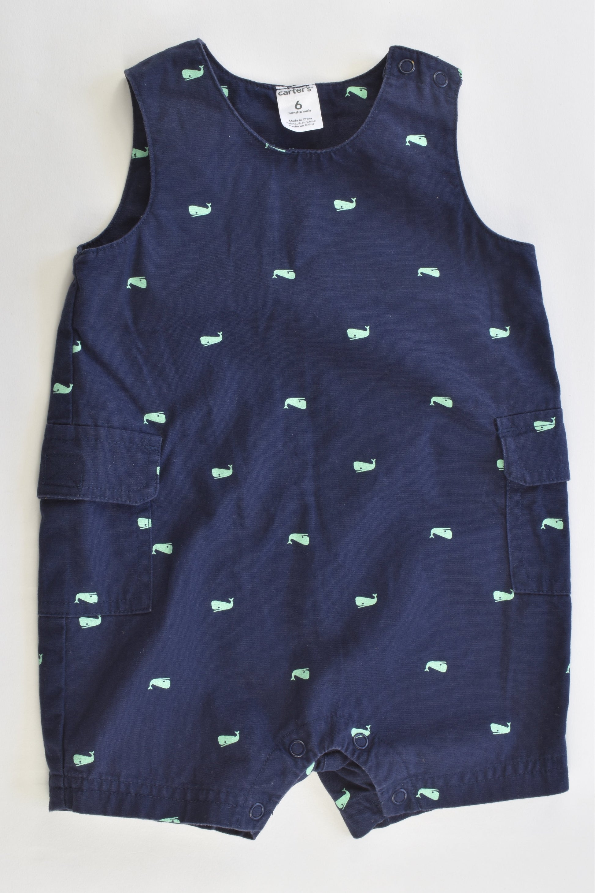 Carter's Size 6 months Short Whales Overalls