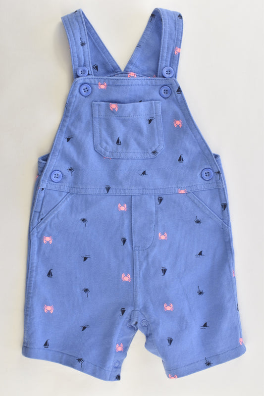 Carter's Size 9 months Crabs and Sailboats Short Overalls