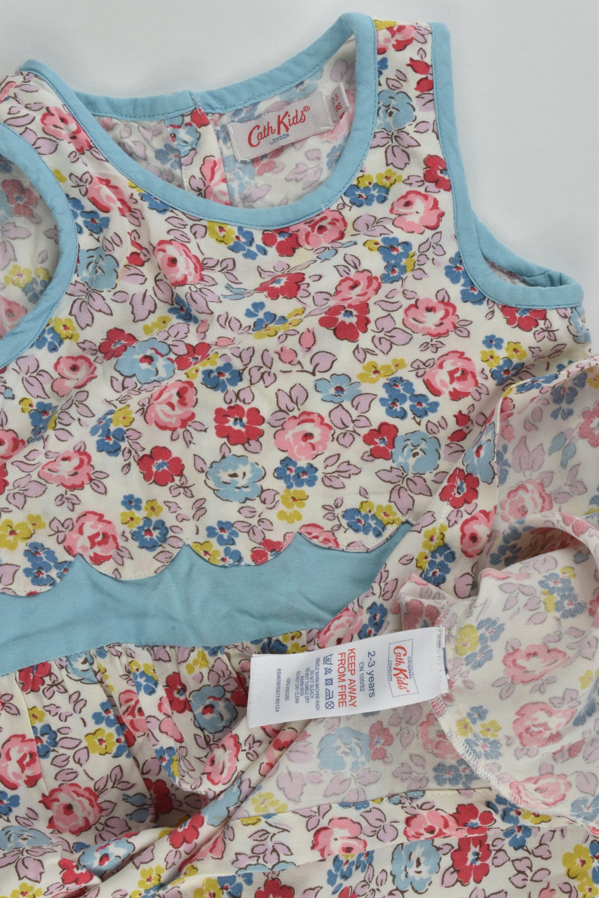 Cath Kids London Size 2-3 Floral Viscose Dress