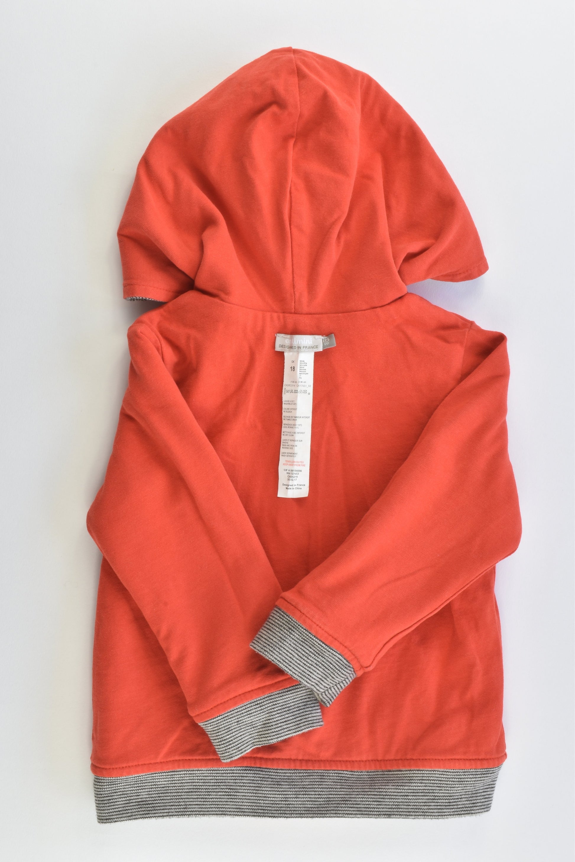 Catimini (France) Size 0-1 (18 months) Reversible Hooded Jumper