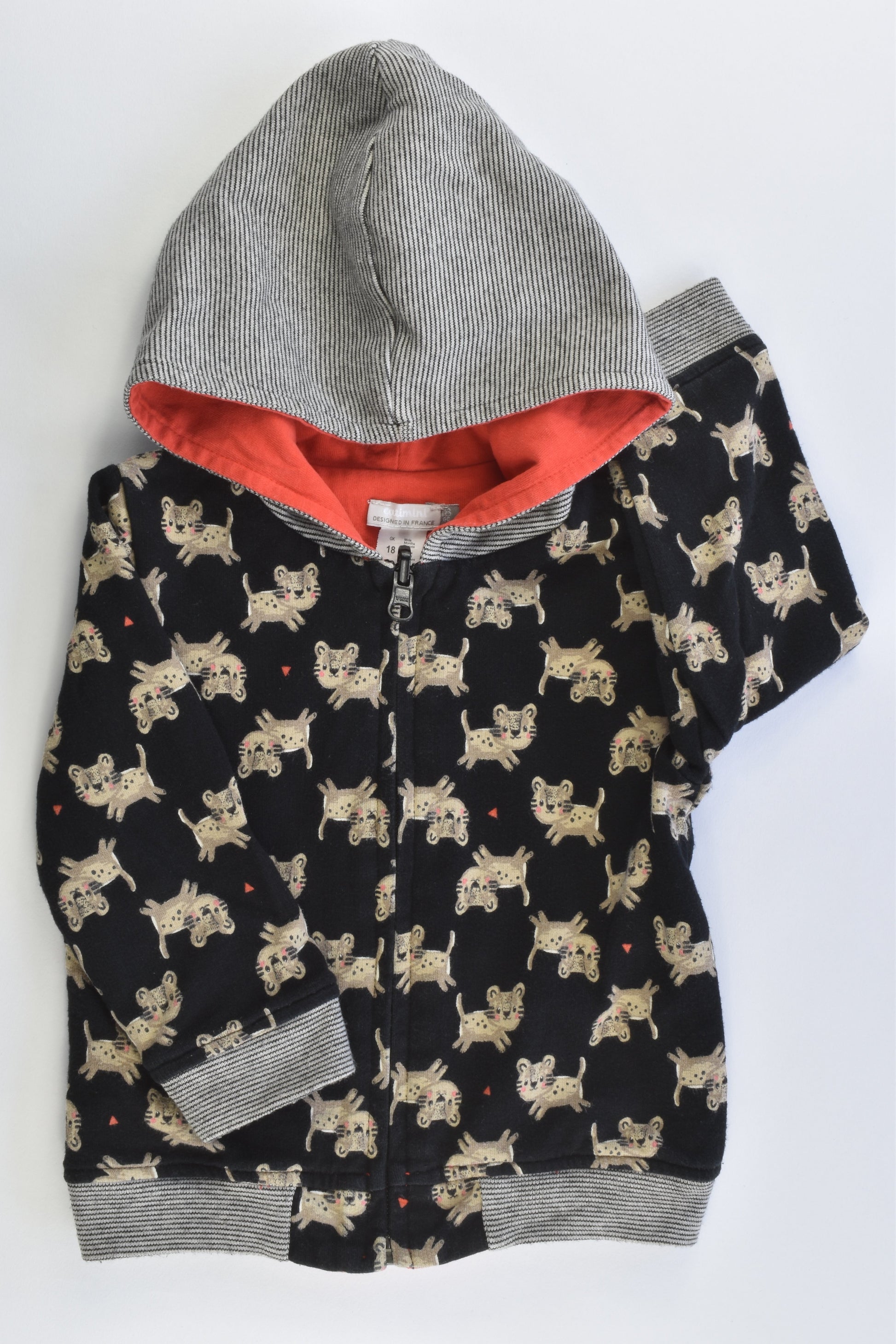 Catimini (France) Size 0-1 (18 months) Reversible Hooded Jumper