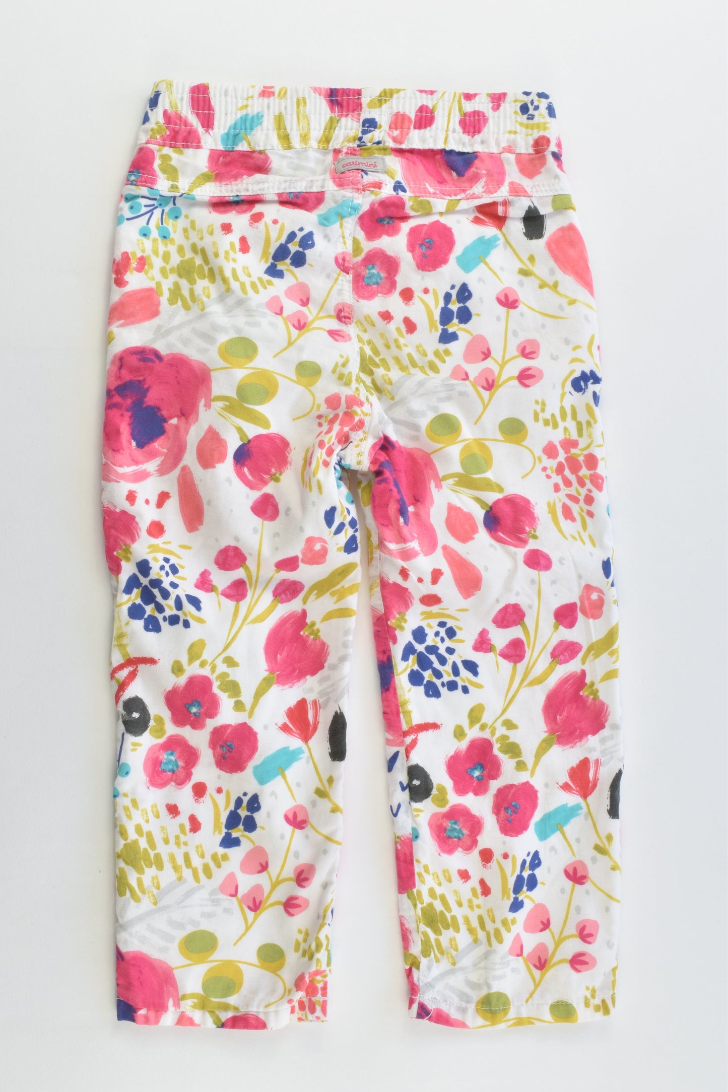 Catimini (France) Size 1-2 (2 years, 86 cm) Lined Floral Pants
