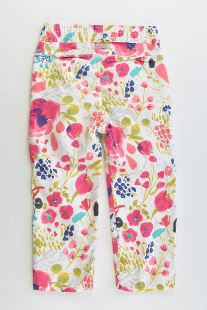 Catimini (France) Size 1-2 (2 years, 86 cm) Lined Floral Pants