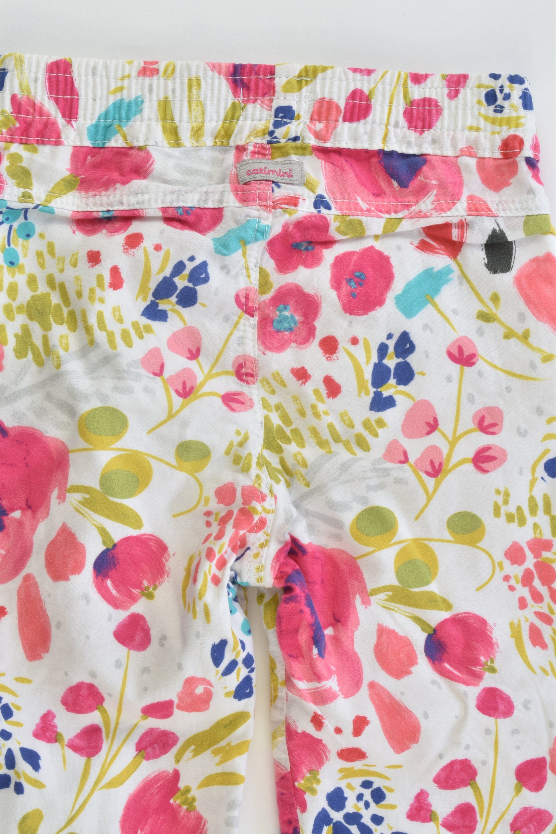 Catimini (France) Size 1-2 (2 years, 86 cm) Lined Floral Pants