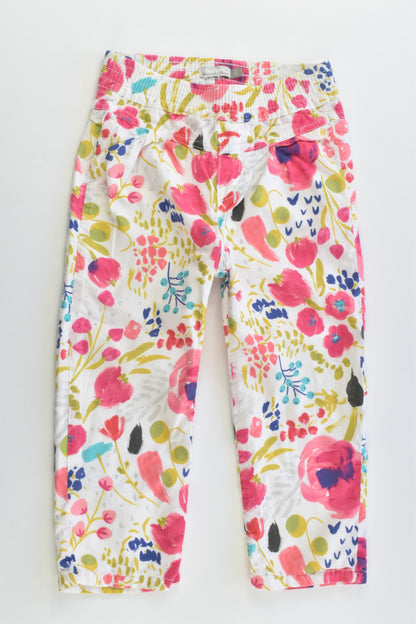 Catimini (France) Size 1-2 (2 years, 86 cm) Lined Floral Pants