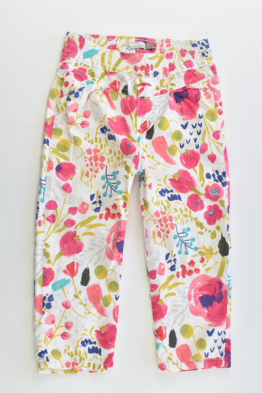 Catimini (France) Size 1-2 (2 years, 86 cm) Lined Floral Pants