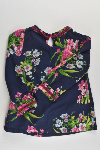 Catimini (France) Size 3 (98 cm) Floral Blouse