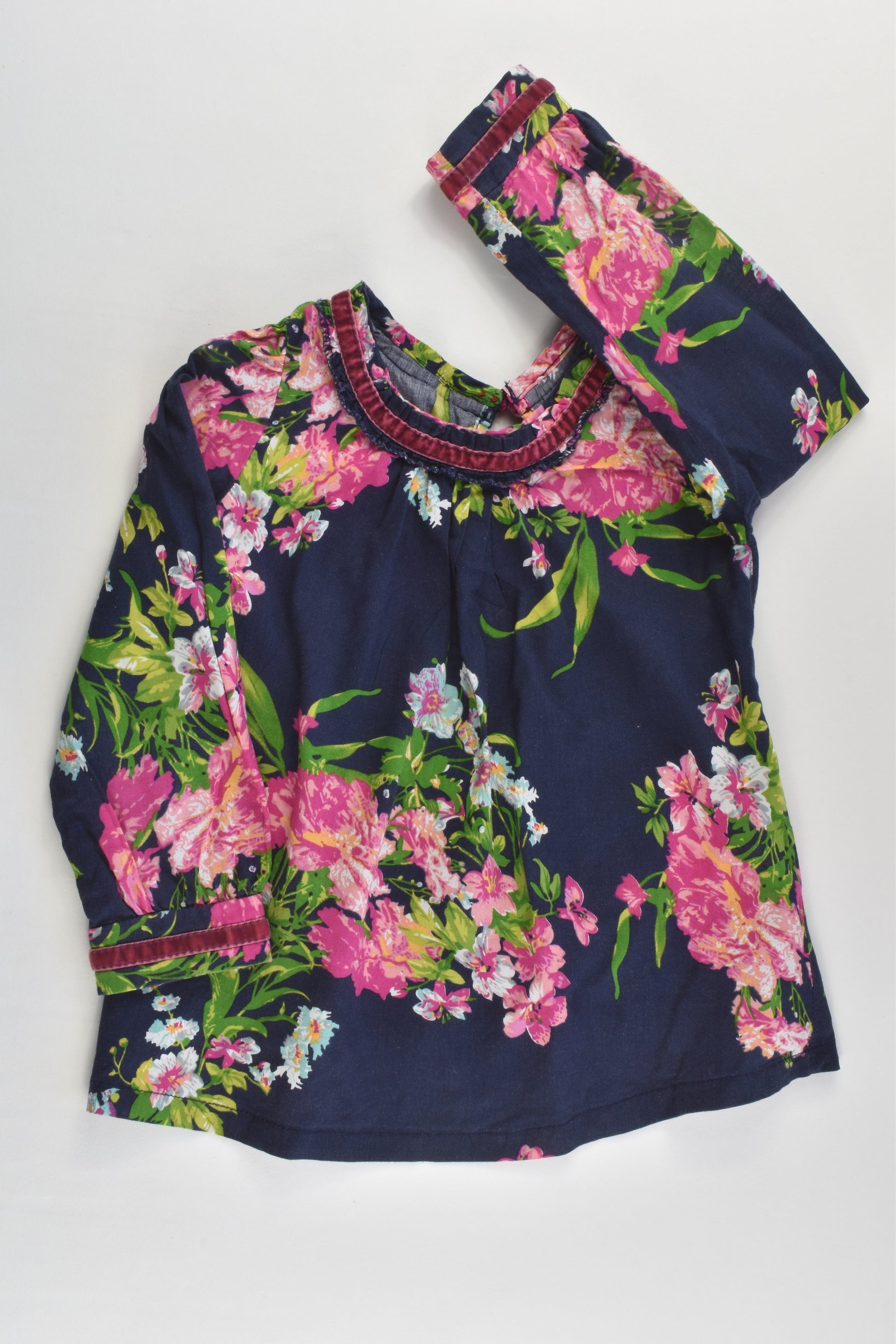 Catimini (France) Size 3 (98 cm) Floral Blouse