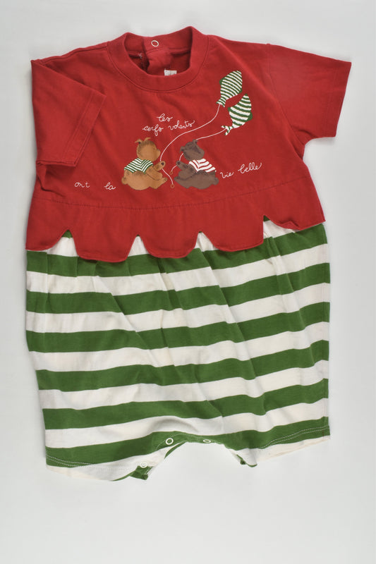 Catimini Size 0 (12 months, 74 cm) Bears and Kites Short Playsuit