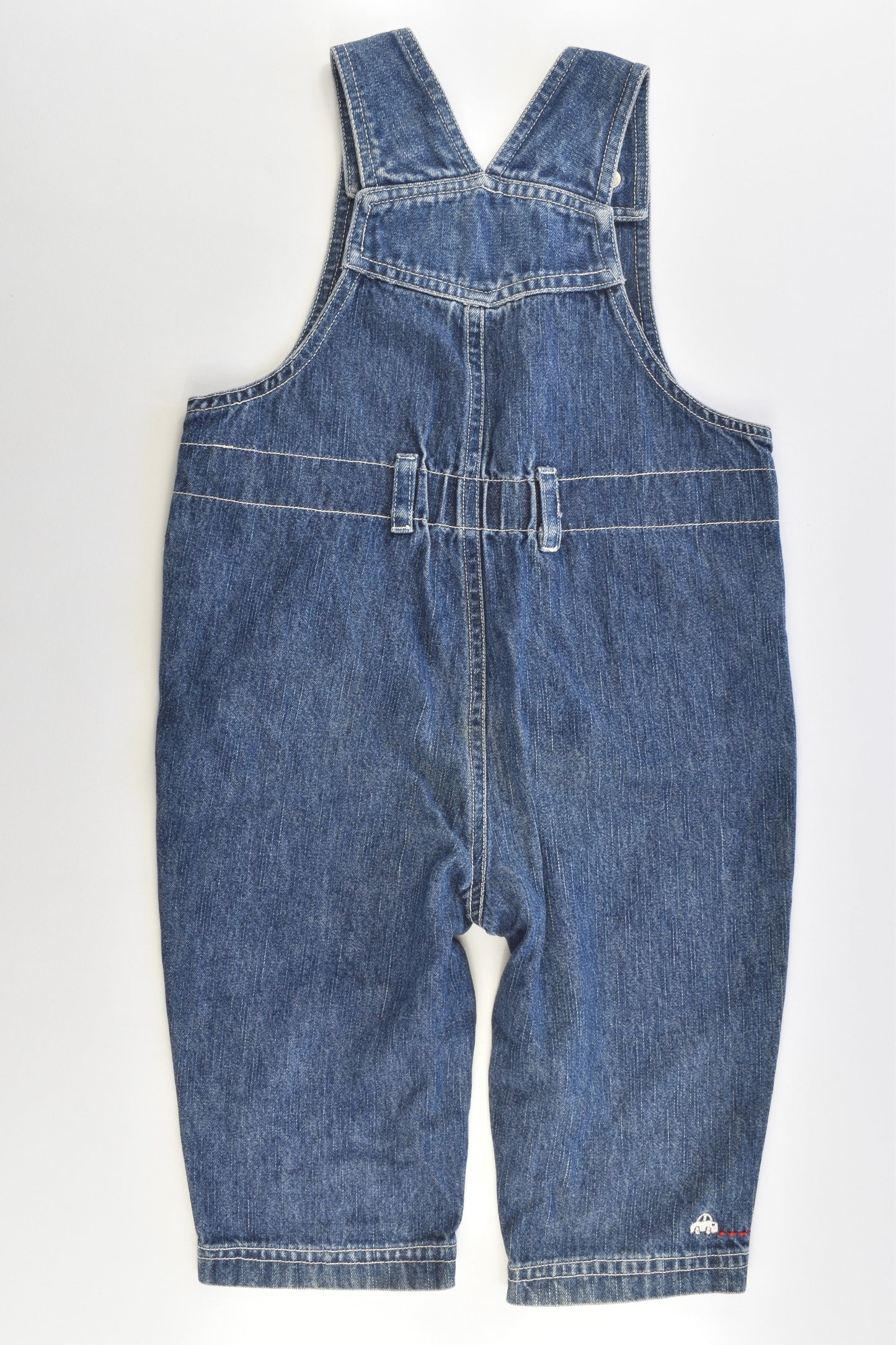 Chain Reaction Size 1 'Cars' Vintage/Vintage Style Denim Overalls