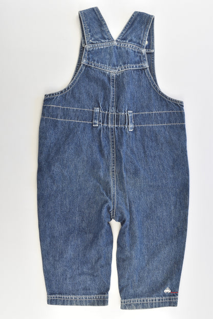 Chain Reaction Size 1 'Cars' Vintage/Vintage Style Denim Overalls