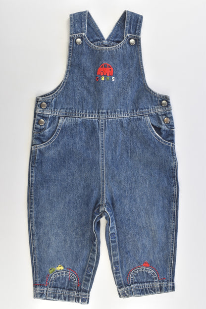 Chain Reaction Size 1 'Cars' Vintage/Vintage Style Denim Overalls