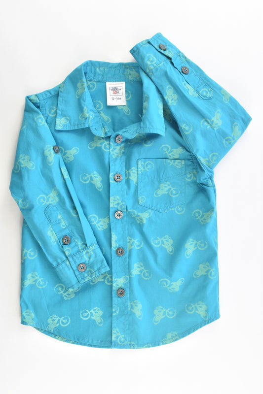 Charlie & Me Size 1(12-18 months) Bicycles Collared Shirt
