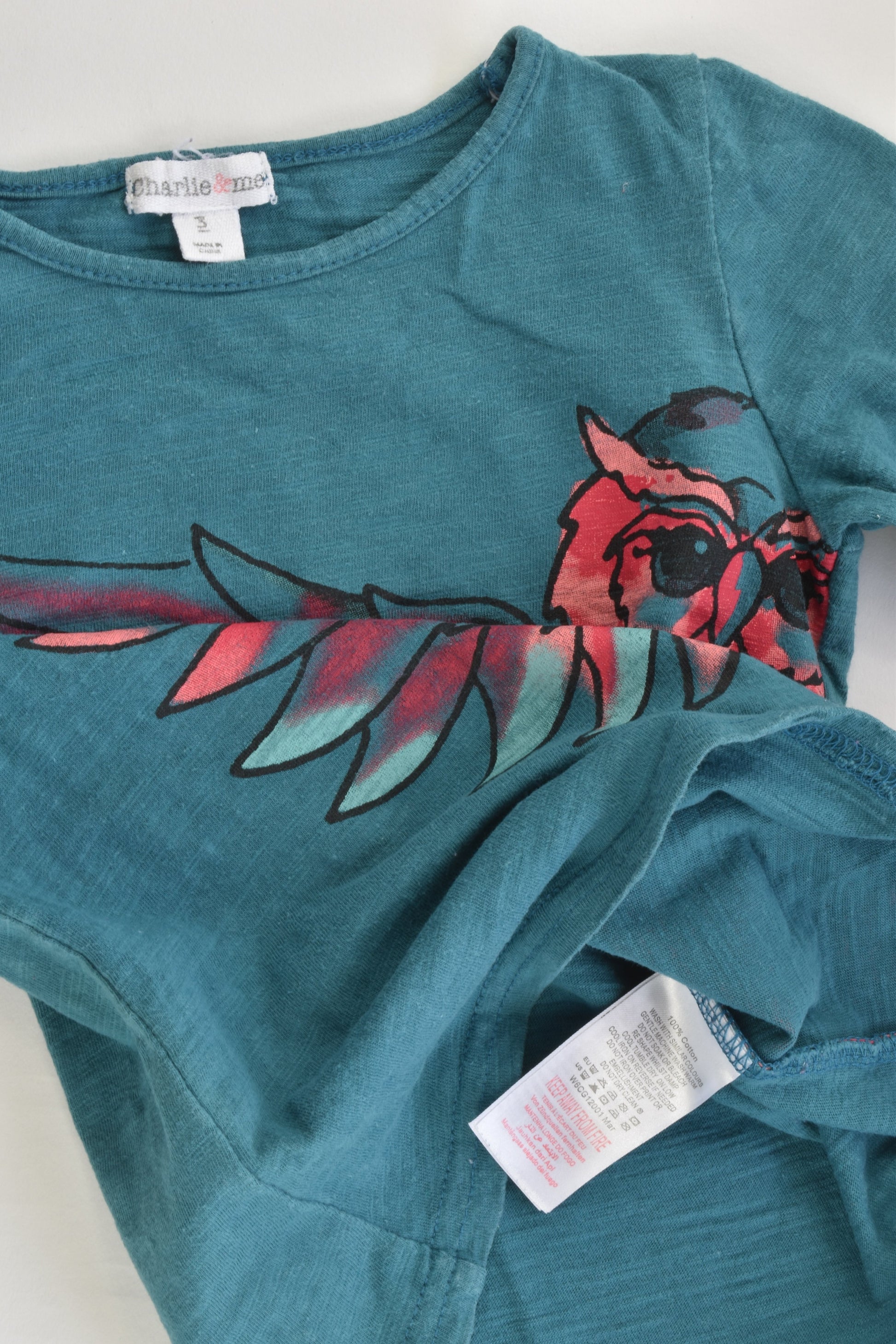 Charlie & Me Size 3 Owl Top