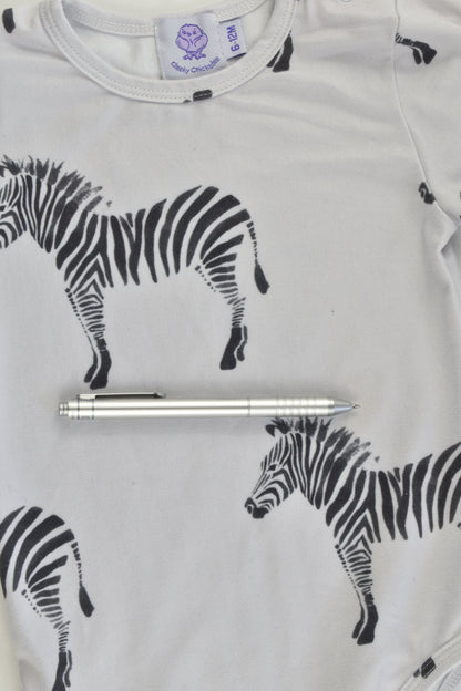 Cheeky Chikadee Size 0 (6-12 months) Zebra Bodysuit