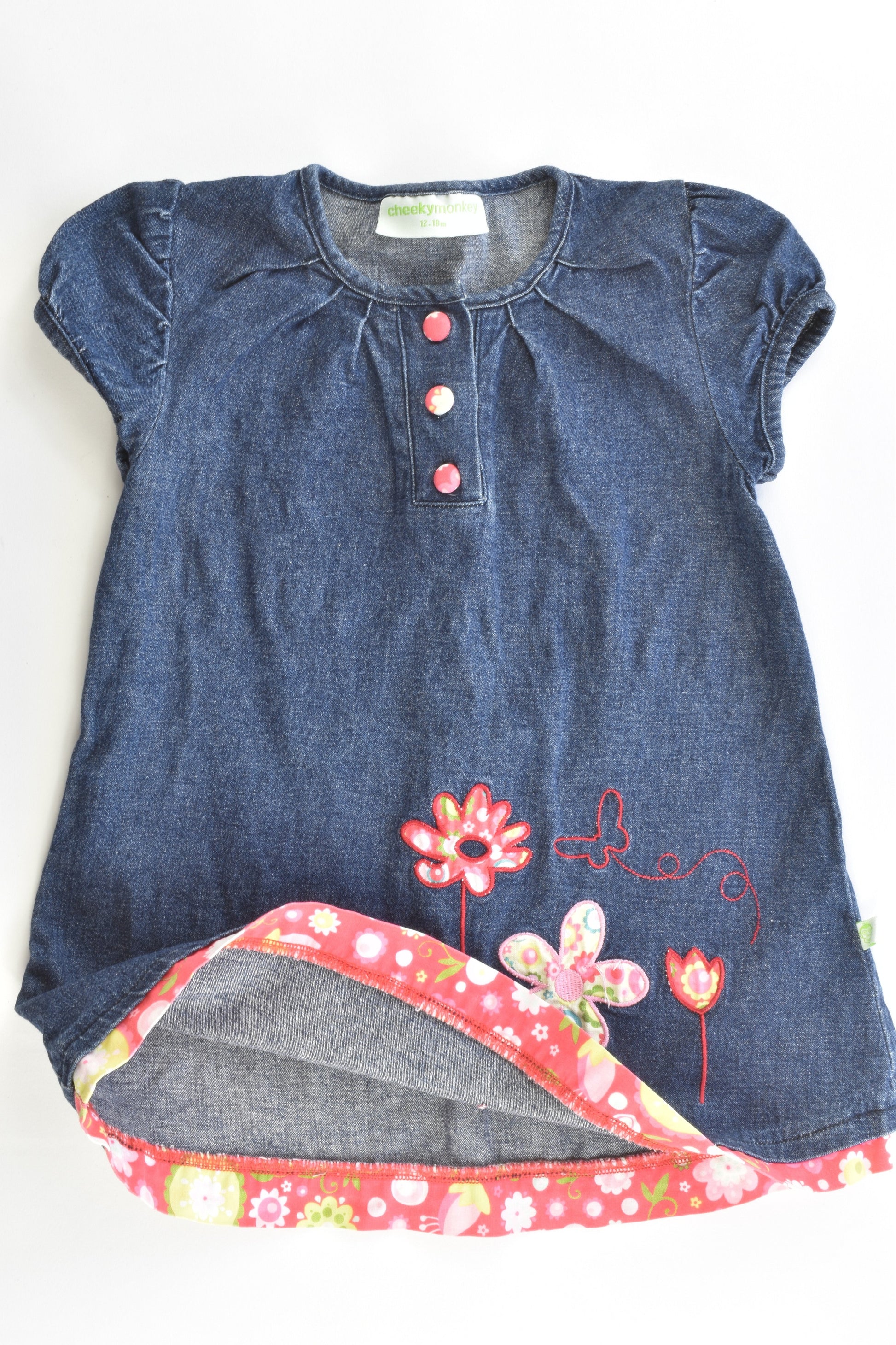 Cheeky Monkey Size 12-18 Soft Stretchy Denim Dress