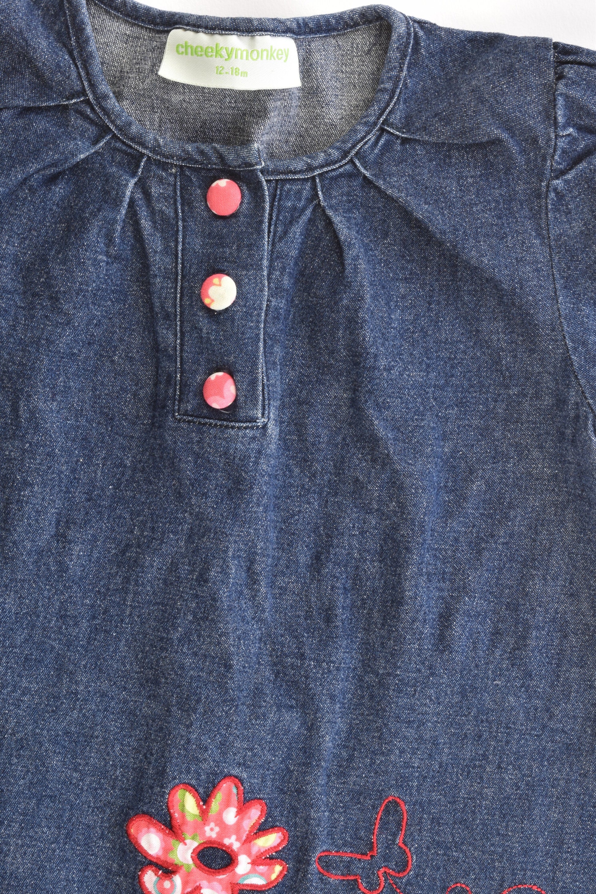 Cheeky Monkey Size 12-18 Soft Stretchy Denim Dress