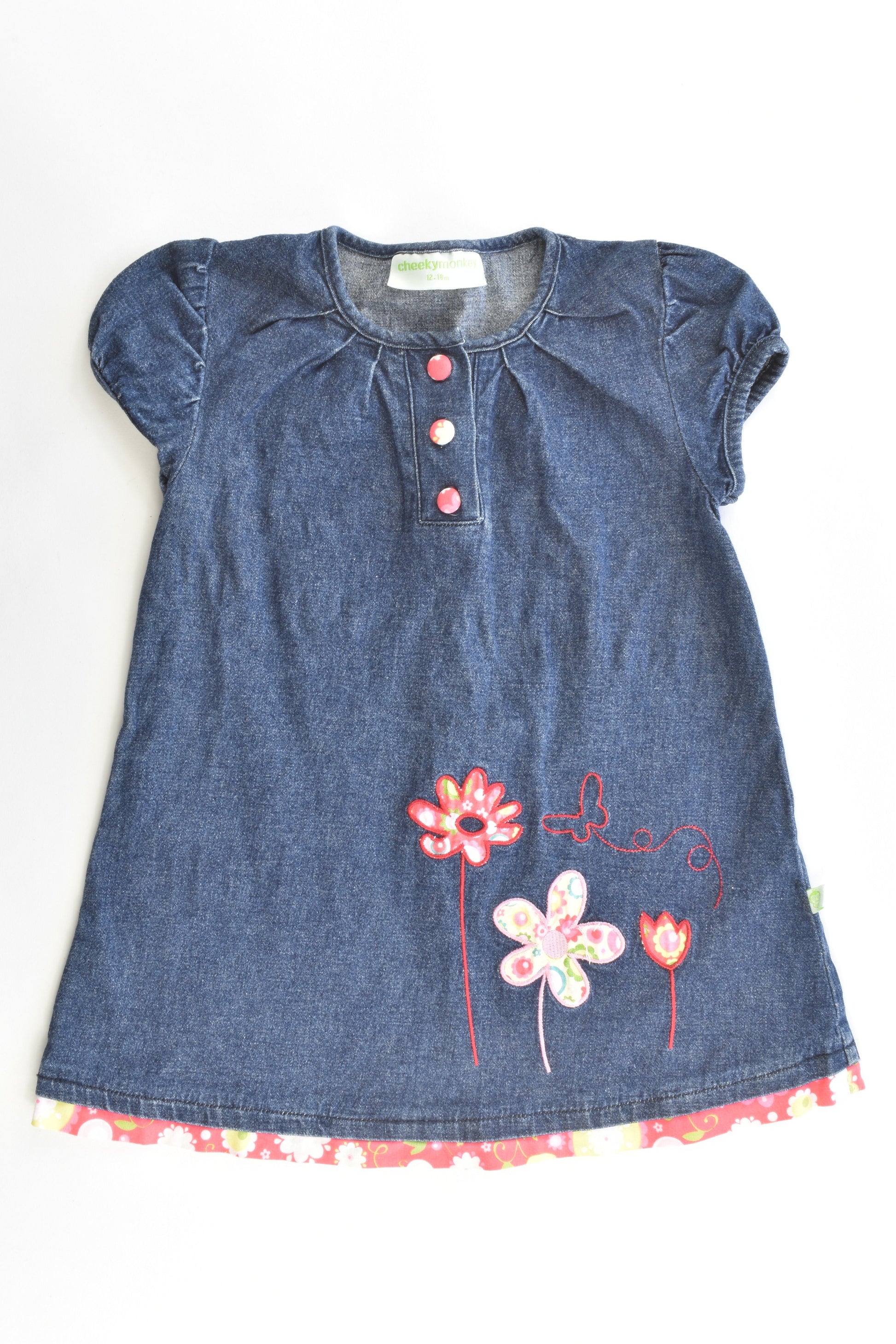 Cheeky Monkey Size 12-18 Soft Stretchy Denim Dress