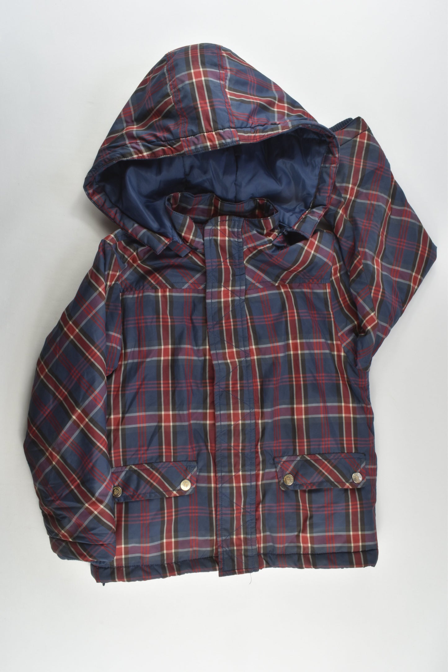Chikeeduck Size 5-6 Checked Puffer Jacket