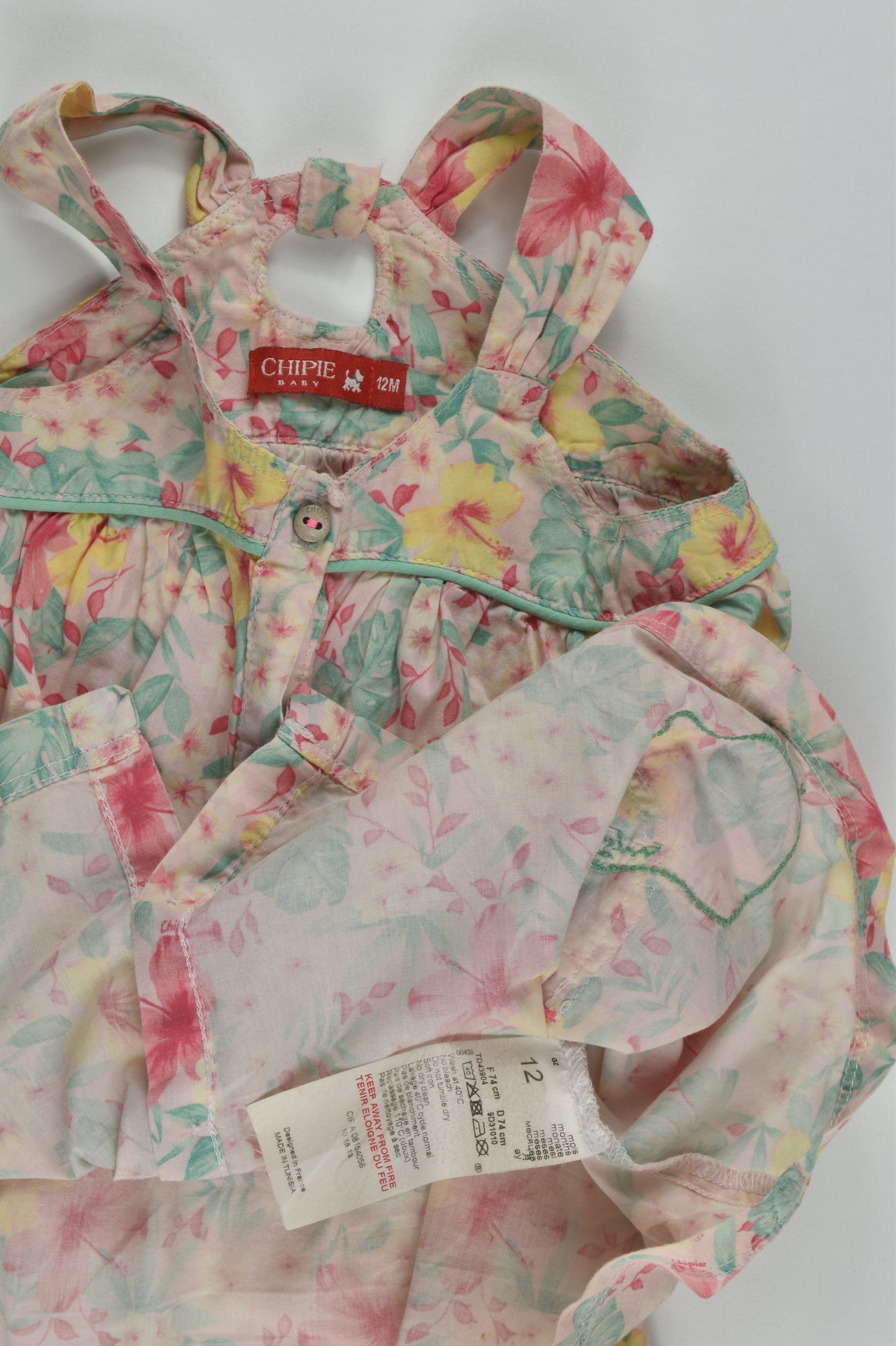 Chipie Baby (France) Size 0 (12 months, 74 cm) Floral Dress