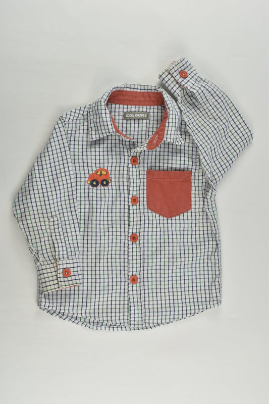 Colours Size 0 Checked Car Shirt