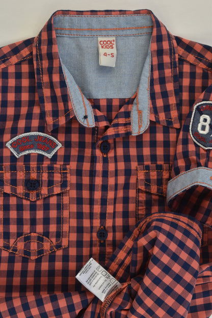 Cool Kids Size 4-5 Checked Shirt