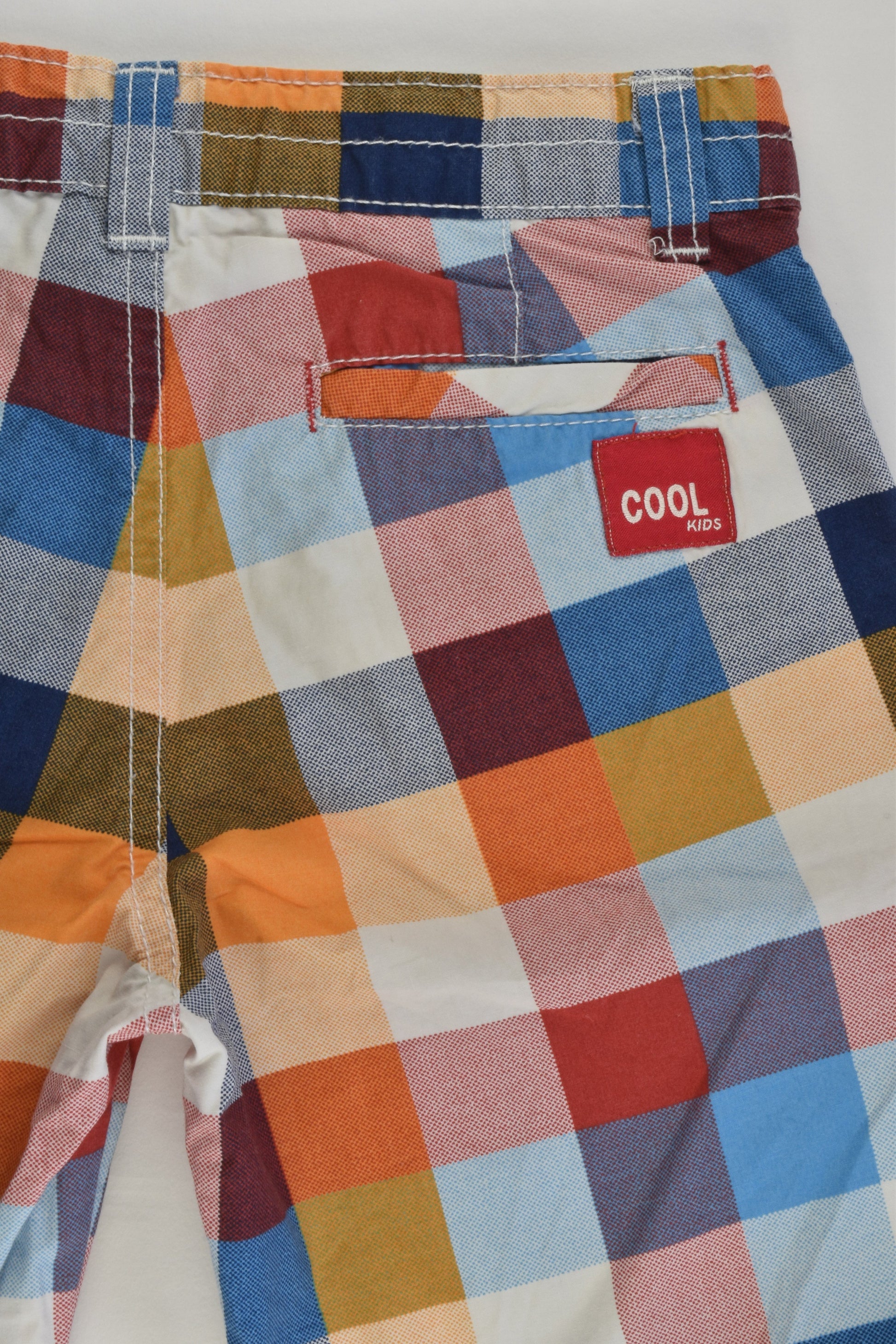 Cool Kids Size 5-6 Checked Lightweight Shorts