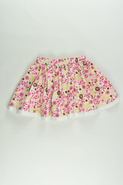 Cotton Kids Size approx 2 Floral Skirt