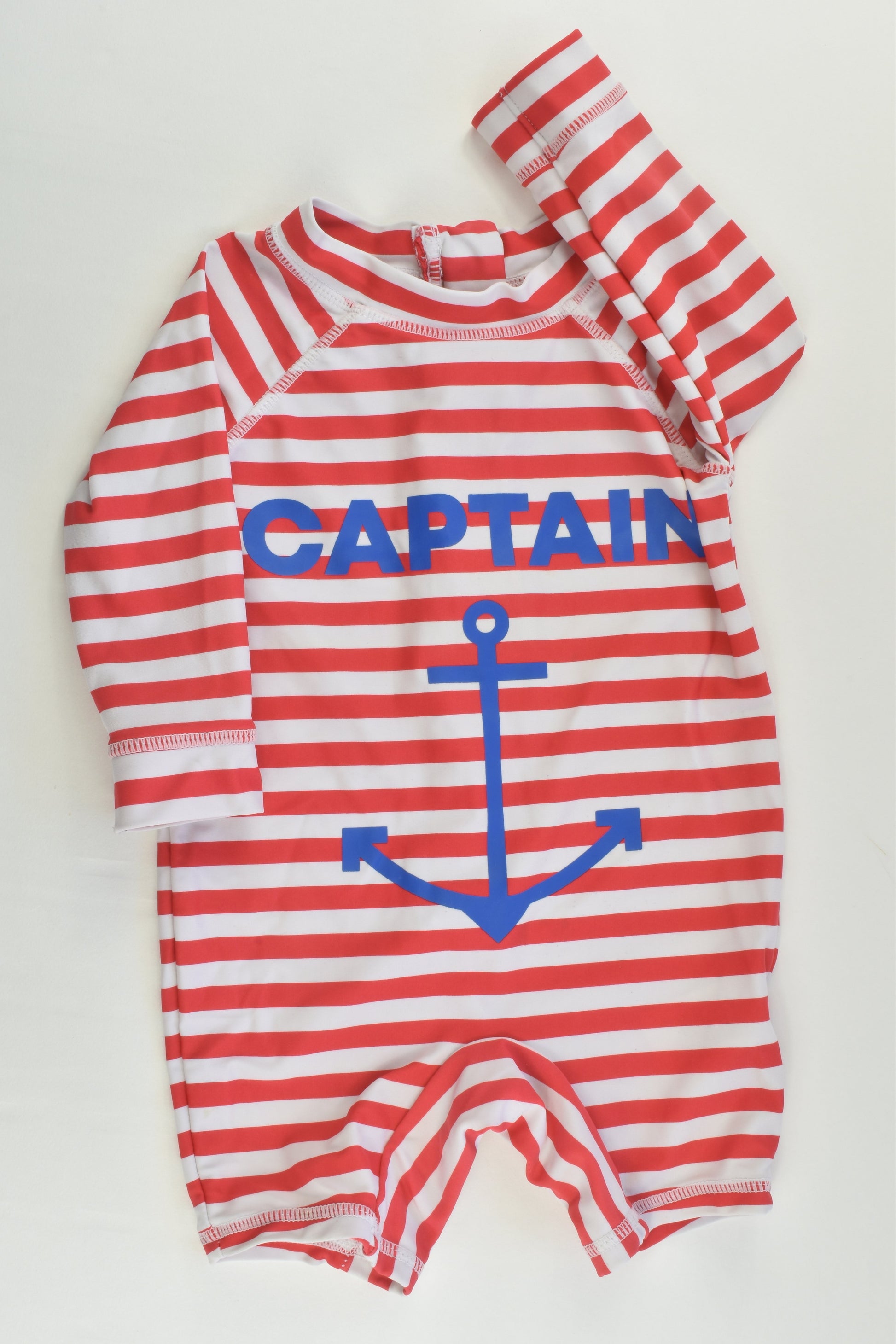 Cotton On Baby Size 0 (6-12 months) 'Captain' Rashie Suit