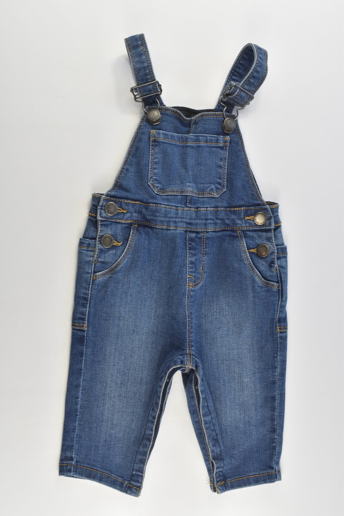 Cotton On Baby Size 0 (6-12 months) Very Stretchy Denim Overalls