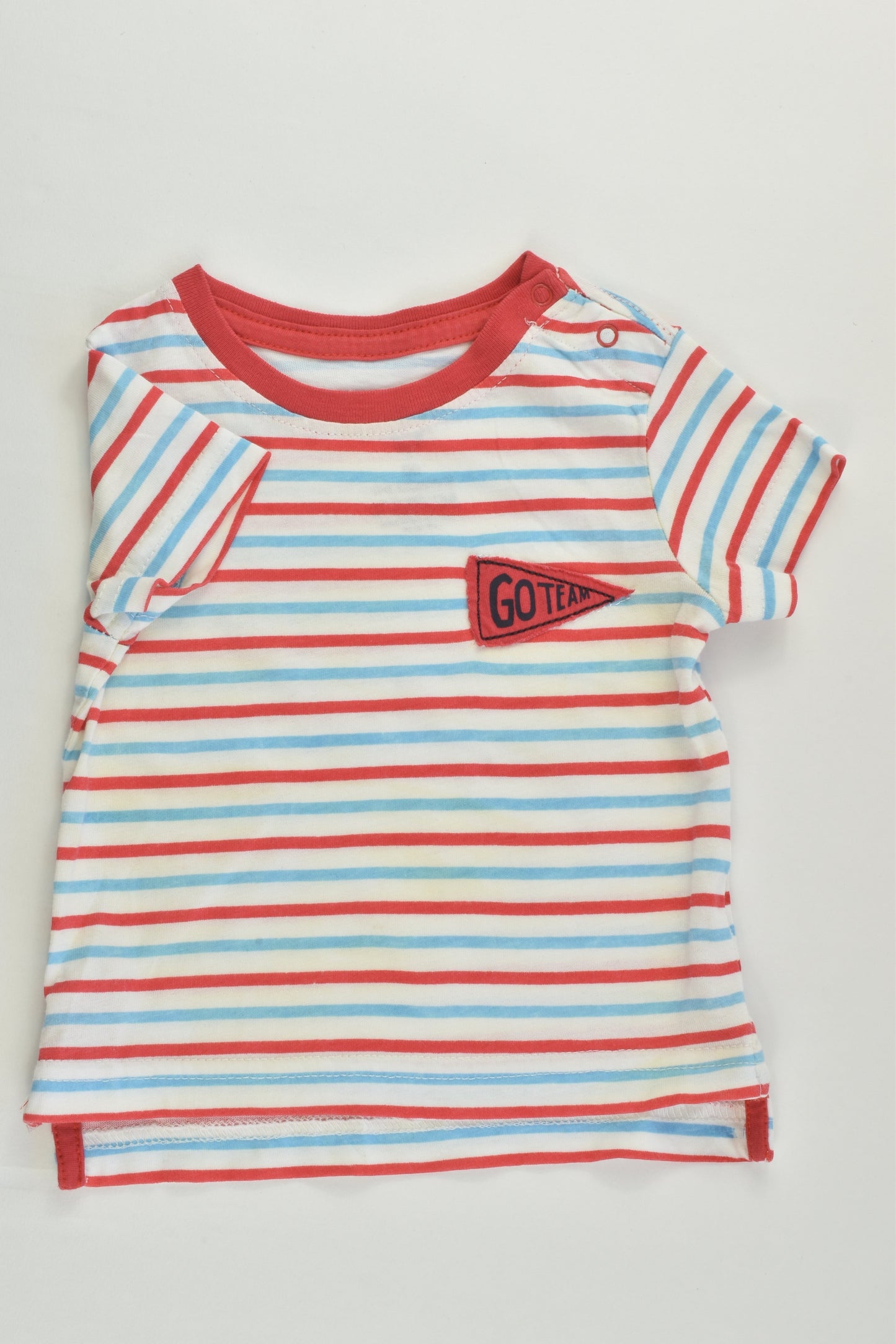 Cotton On Baby Size 00 (3-6 months) 'Go Team' T-shirt