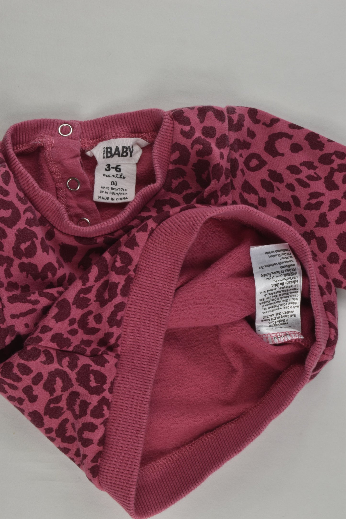 Cotton On Baby Size 00 (3-6 months) Leopard Print Sweater