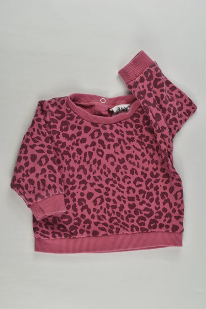 Cotton On Baby Size 00 (3-6 months) Leopard Print Sweater