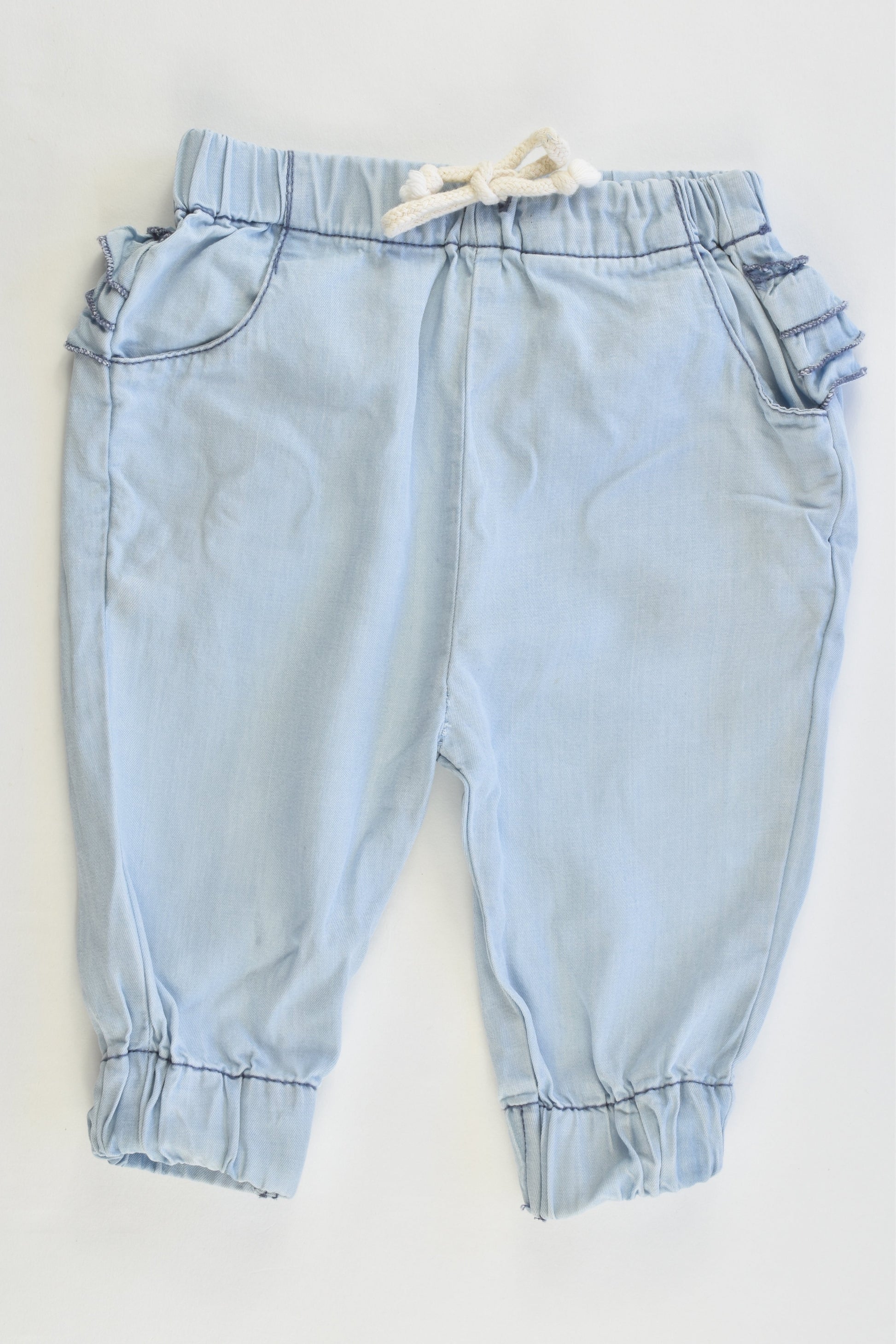 Cotton On Baby Size 00 (3-6 months) Lightweight Frill Pants