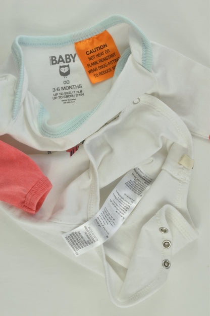 Cotton On Baby Size 00 'From Little Things Big Things Grow' Bodysuit