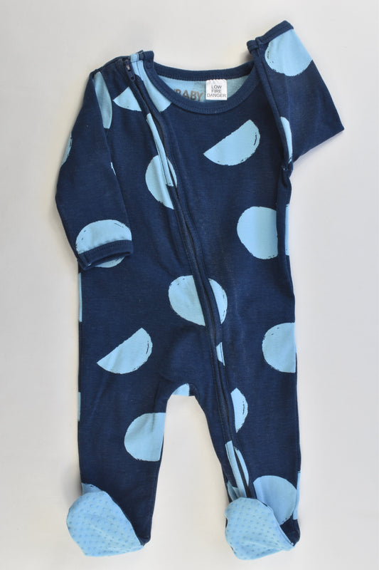 Cotton On Baby Size 00 Polka Dots Footed Romper