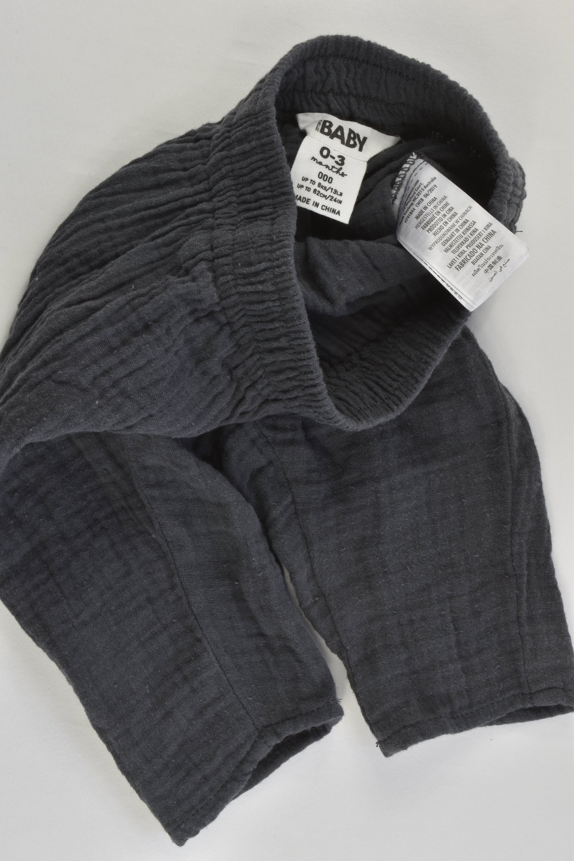 Cotton On Baby Size 000 (0-3 months) Muslin Baggy Pants