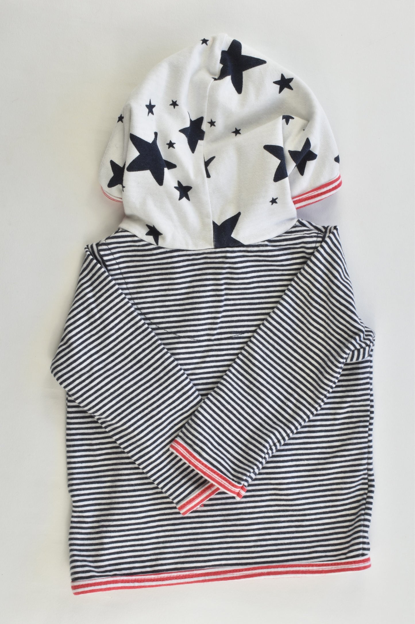 Cotton On Baby Size 000 Generous sizing) Stripes and Stars Hooded Jumper