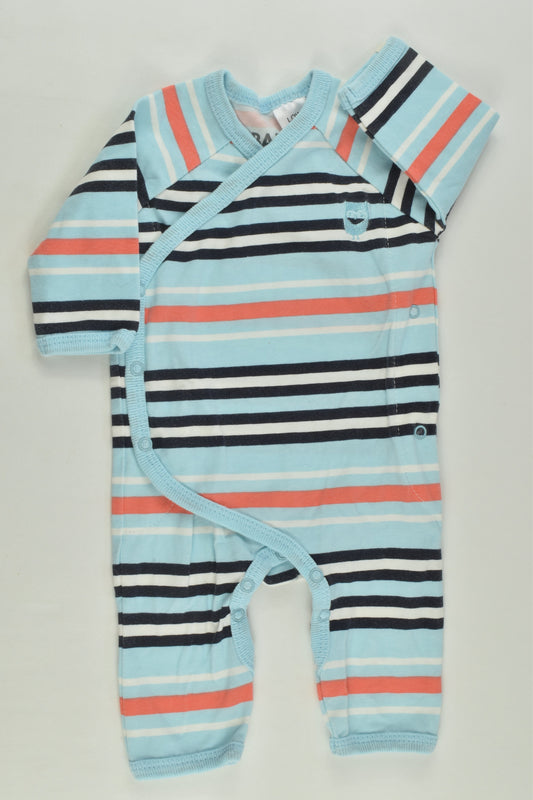Cotton On Baby Size 0000 Striped Wrap Romper