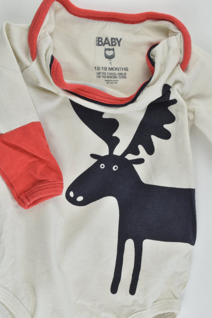 Cotton On Baby Size 1 (12-18 months) Moose Bodysuit