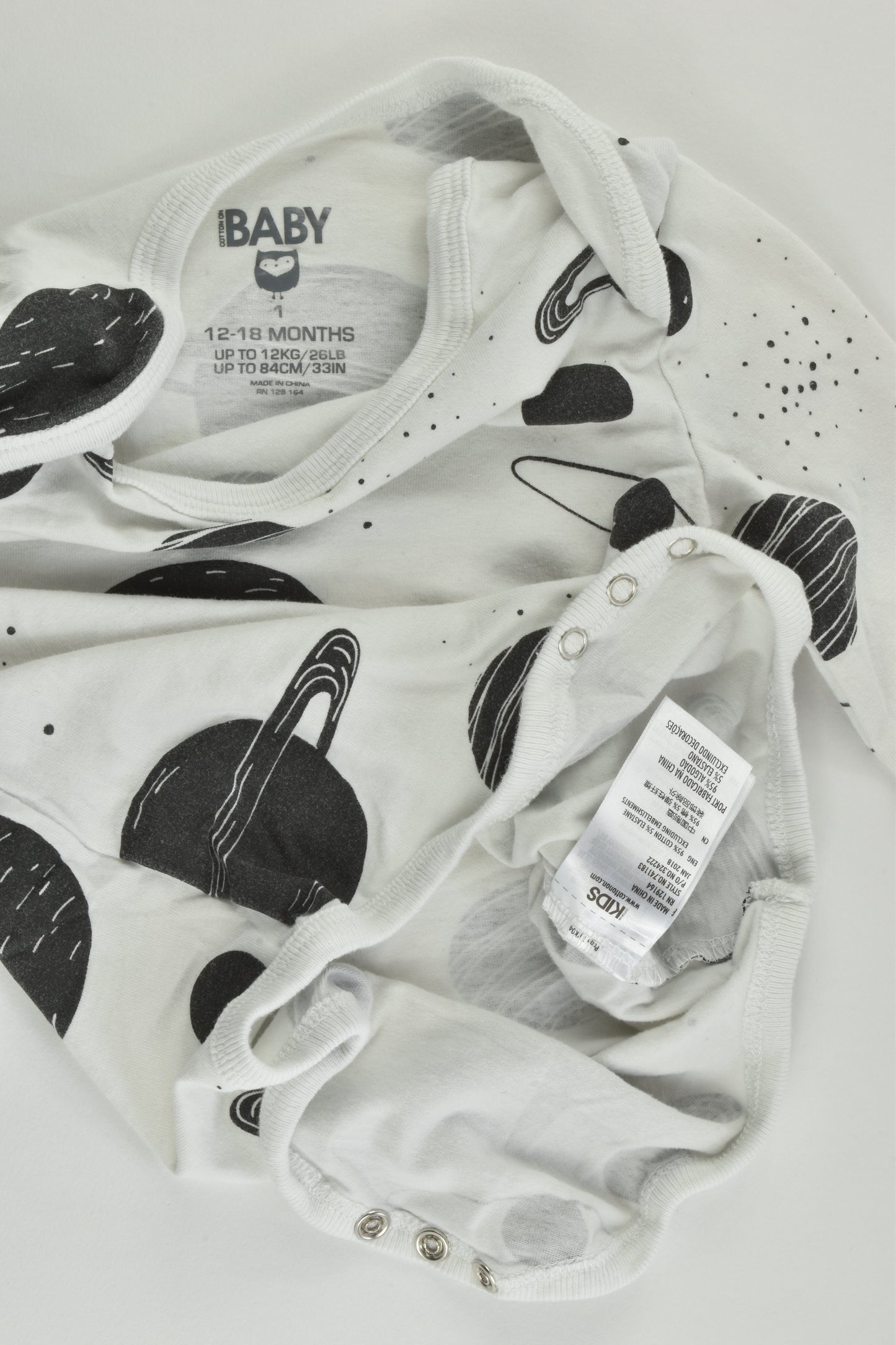 Cotton On Baby Size 1 (12-18 months) Planets Bodysuit