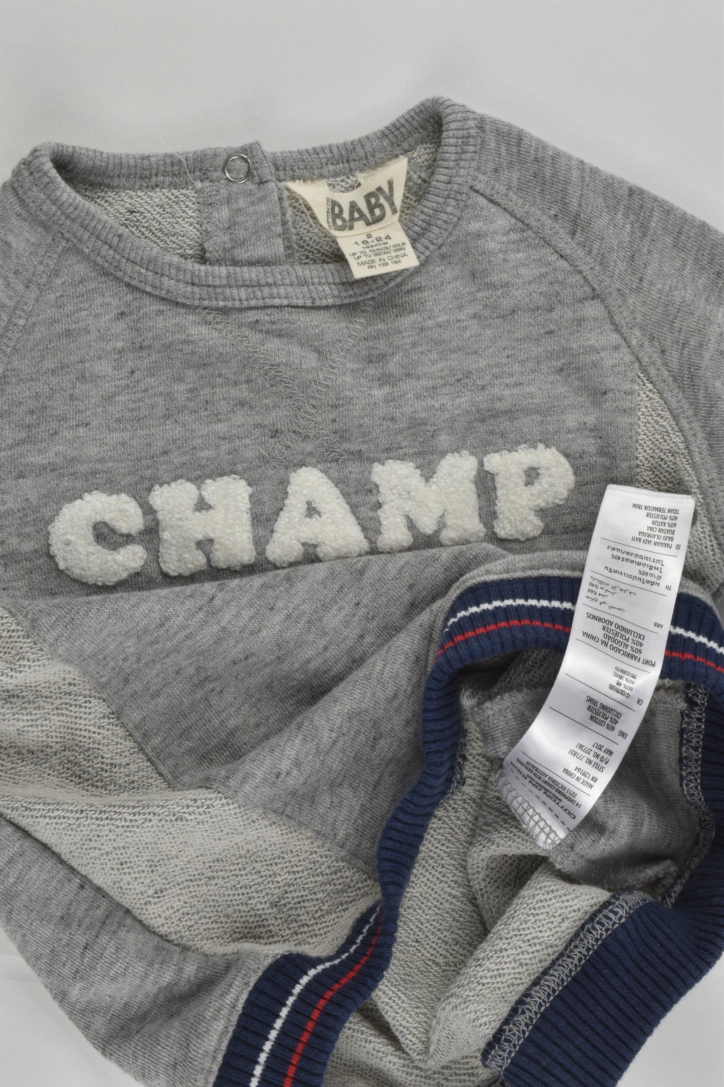 Cotton On Baby Size 2 'Champ' Sweater