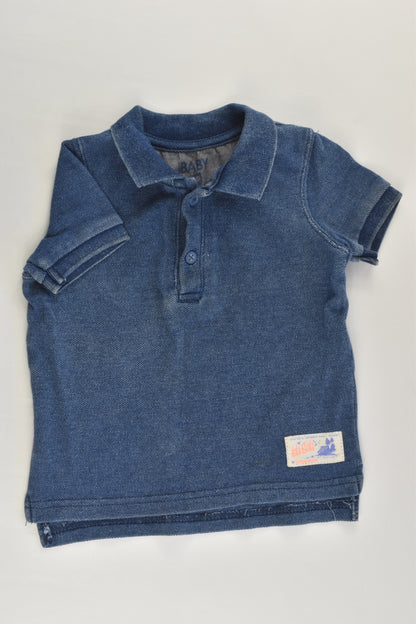 Cotton On Kids Size 0 Denim-like Polo Shirt
