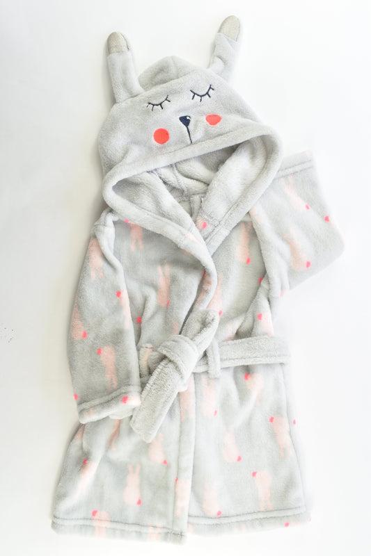 Cotton On Kids Size 1-2 Bunny Dressing Gown with Tail at the Back