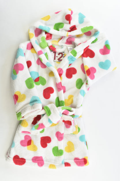 Cotton On Kids Size 1-2 Love Hearts Dressing Gown