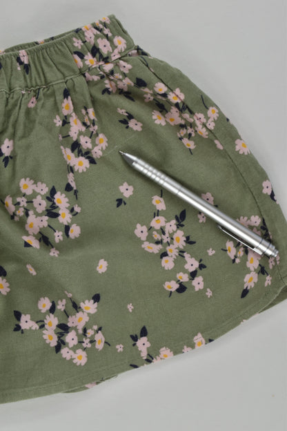 Cotton On Kids Size 1-2 Viscose Floral Skirt